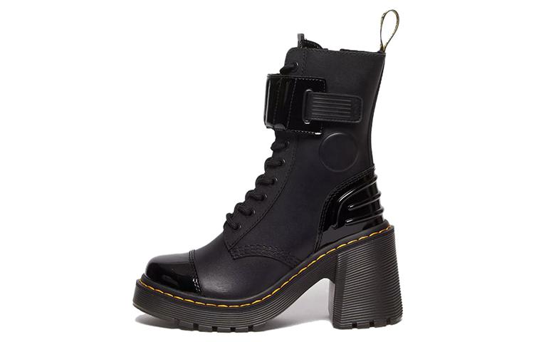 (Women) Dr. Martens Gaya 10-Eye Alternative Leather Heeled Boots 'Black' 31006001