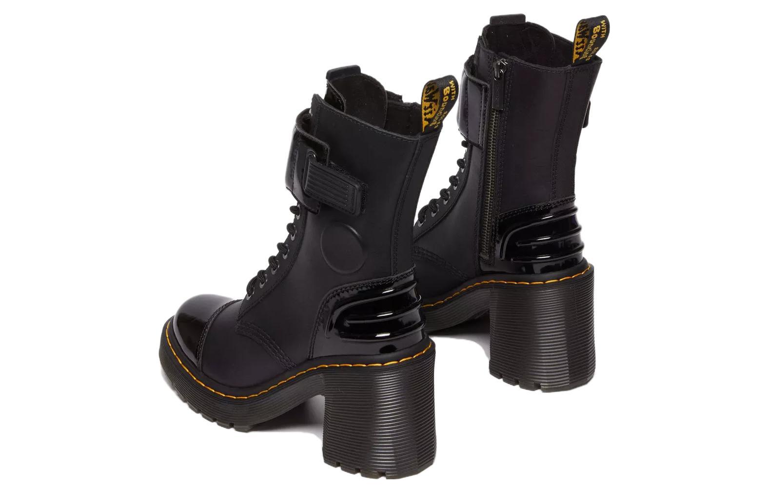 Shop (W) ドクターマーチン Gaya 10ホールヒールブーツ (黒) 31006001