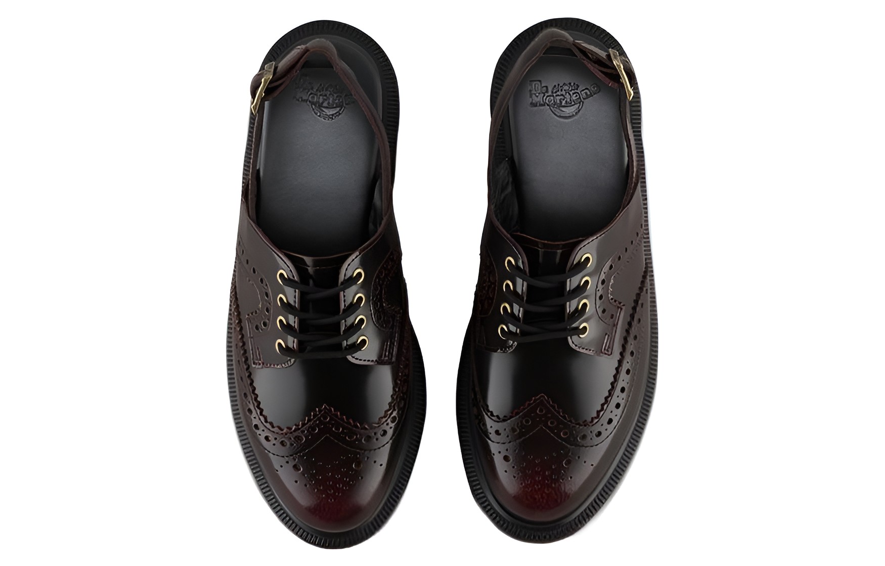 (W) Dr. Martens Georgiana 'Black Leather Buckle Brogue Sandal' 圖 4