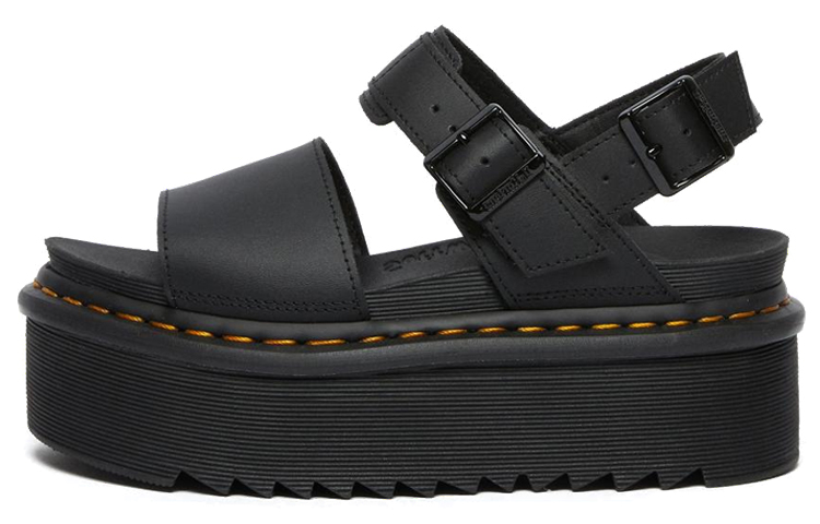 (Women) Dr. Martens Voss Leather Strap Platform Sandal 'Black' 26725001