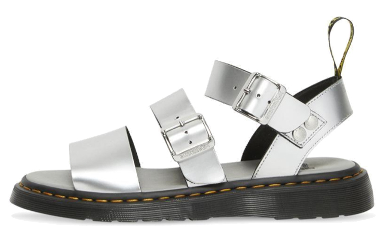 (Women) Dr. Martens Gryphon Sandals Silver 26670972