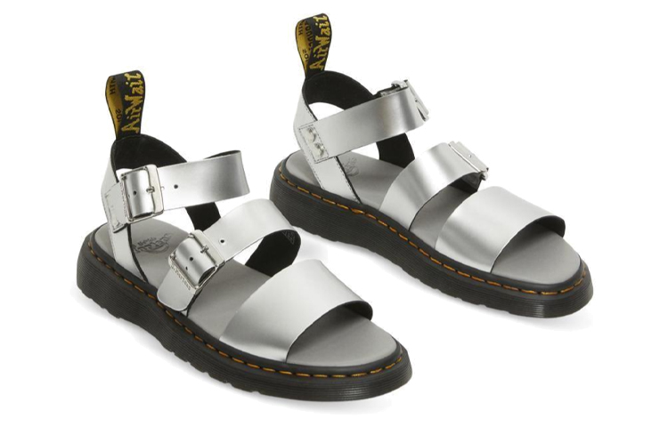 Shop (Women) Dr. Martens Gryphon Sandals Silver 26670972