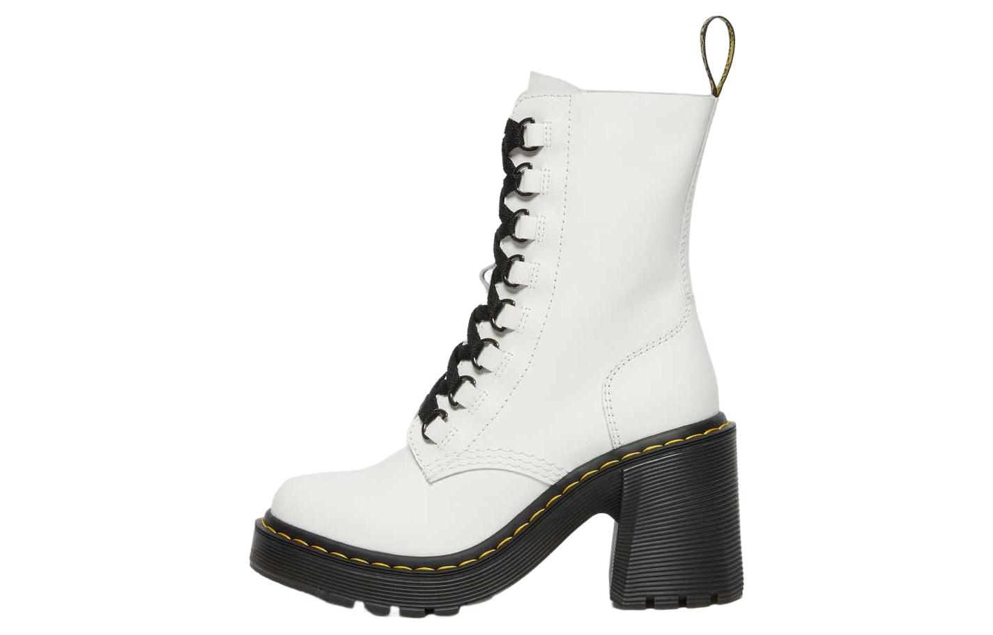 (Women) Dr. Martens High-Top Leather Boot 'White Fashion Heel' 26701100
