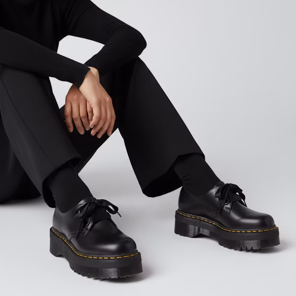 (Women) Dr. Martens Holly Leather Platform 'Black' 25234001 Order (Women) Dr. Martens Holly Leather Platform 'Black' 25234001