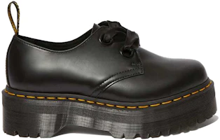 Shop Dr.Martens馬汀博士 Holly 皮革 舒適百搭 厚底鞋 女款 黑色