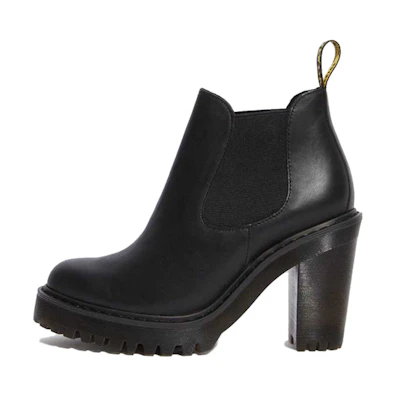 (W) Dr. Martens Hurston 'High-Heel Ankle Boot Black'