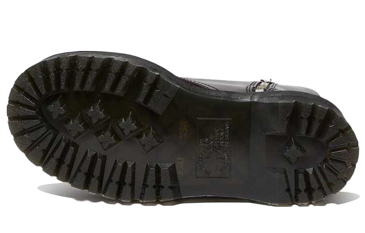Shop Dr.Martens 馬汀博士 JADON系列 皮革 系帶厚底 短中筒 馬丁靴 女款 深紅棕