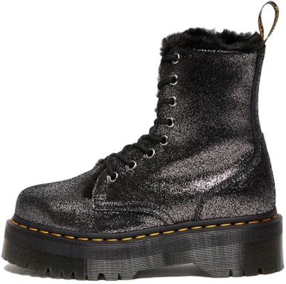 (Women) Dr. Martens Jadon Faux Fur-Lined Metallic Leather Platform Boots 'Black' 27955012 Buy (Women) Dr. Martens Jadon Faux Fur-Lined Metallic Leather Platform Boots 'Black' 27955012