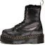 Buy (W) Dr. Martens Jadon But Platform Kulit Metalik Berbulu 'Hitam' 27955012