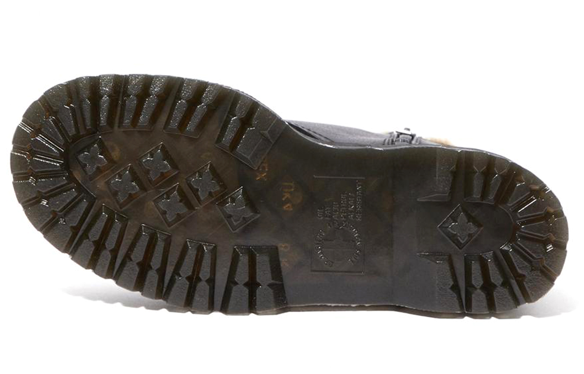 Shop (W) ドクターマーチン Jadon フェイクファー 厚底ブーツ (黒) 25637001