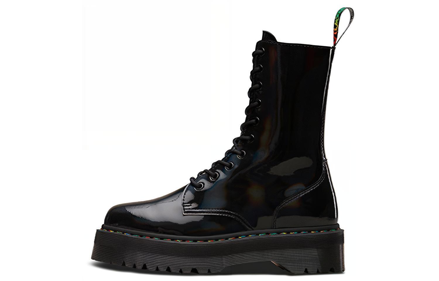 (Women) Dr. Martens Jadon Hi Rainbow Black 24668001