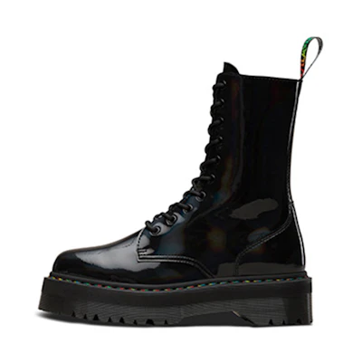 (W) Dr. Martens Jadon Hi Rainbow Black