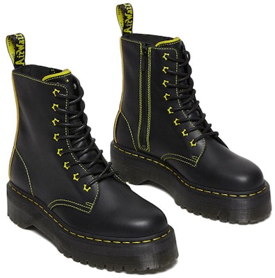 Dr. Martens Jadon II Boot Neon Star Leather Platforms 'Black Yellow' 27617002 Lookbook Dr. Martens Jadon II Boot Neon Star Leather Platforms 'Black Yellow' 27617002