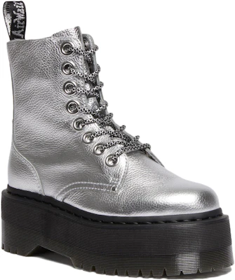 馬汀博士 Dr.Martens JADON MAX 皮革 8孔系帶 短中筒 馬丁靴 女款 銀色 Order 馬汀博士 Dr.Martens JADON MAX 皮革 8孔系帶 短中筒 馬丁靴 女款 銀色