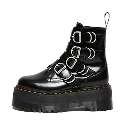 (W) Dr. Martens Jadon Max Hdw 4 Strap Boot Black