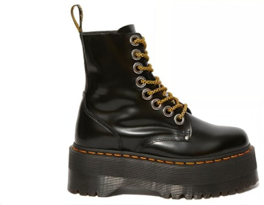 (W) Dr. Martens Jadon Max Platform Boot 'Black Buttero' Kulit Hitam 25566001 Order (W) Dr. Martens Jadon Max Platform Boot 'Black Buttero' Kulit Hitam 25566001