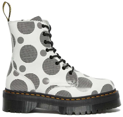 (Women) Dr. Martens Jadon Polka Dot Smooth Leather Platform Boots 'White Black' 26882101 Order (Women) Dr. Martens Jadon Polka Dot Smooth Leather Platform Boots 'White Black' 26882101