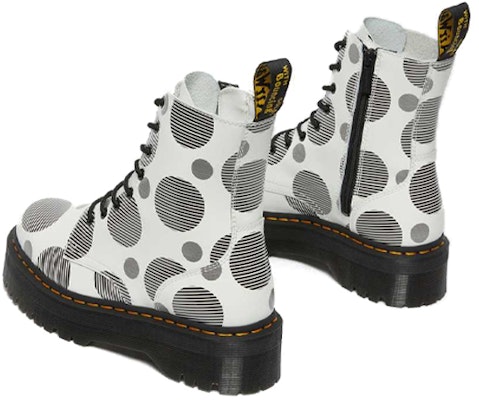 (Women) Dr. Martens Jadon Polka Dot Smooth Leather Platform Boots 'White Black' 26882101 Purchase (Women) Dr. Martens Jadon Polka Dot Smooth Leather Platform Boots 'White Black' 26882101