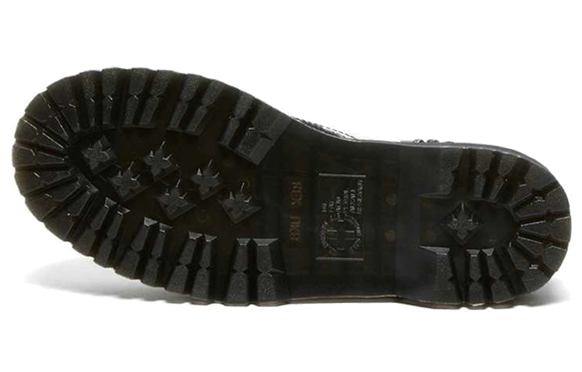 (Women) Dr. Martens Jadon Polka Dot Smooth Leather Platform Boots 'Black'