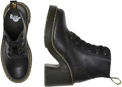 (W) 马丁博士 Jesy 黑色皮革系带喇叭鞋跟凉鞋 27613001 Shop (W) 马丁博士 Jesy 黑色皮革系带喇叭鞋跟凉鞋 27613001