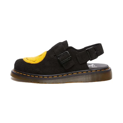 x Dr. Martens Smiley Jorge Suede Mules 'Black Yellow'