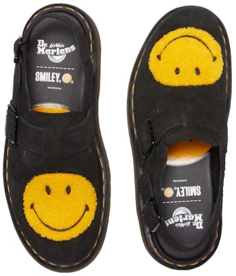 x Dr. Martens Smiley Jorge Suede Mules 'Hitam Kuning' 31391005 Shop x Dr. Martens Smiley Jorge Suede Mules 'Hitam Kuning' 31391005