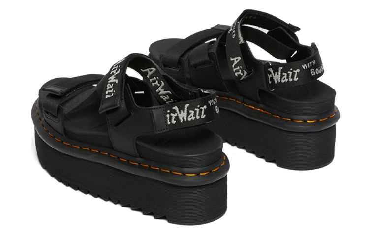 Purchase (W) Dr. Martens Kimberley Sandal Platform Logo Pita Terbuka 'Hitam' 26532001