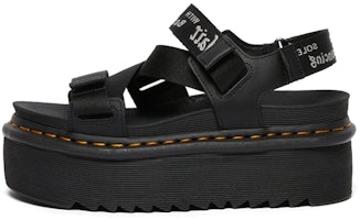 (Women) Dr. Martens Kimberley Ribbon Logo Open-Toe Platform Sandal 'Black' 26532001 (Women) Dr. Martens Kimberley Ribbon Logo Open-Toe Platform Sandal 'Black' 26532001