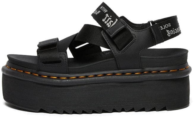 (Women) Dr. Martens Kimberley Ribbon Logo Open-Toe Platform Sandal 'Black' 26532001 Buy (Women) Dr. Martens Kimberley Ribbon Logo Open-Toe Platform Sandal 'Black' 26532001