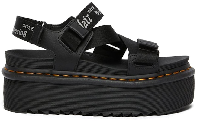 (Women) Dr. Martens Kimberley Ribbon Logo Open-Toe Platform Sandal 'Black' 26532001 Order (Women) Dr. Martens Kimberley Ribbon Logo Open-Toe Platform Sandal 'Black' 26532001