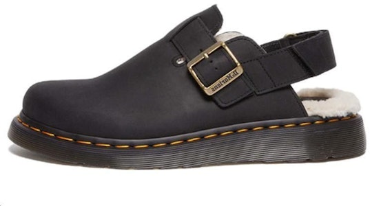 (W) 马汀博士Jorge II仿皮毛衬里磨砂皮露背便鞋'黑色' 31264001 Buy (W) 马汀博士Jorge II仿皮毛衬里磨砂皮露背便鞋'黑色' 31264001