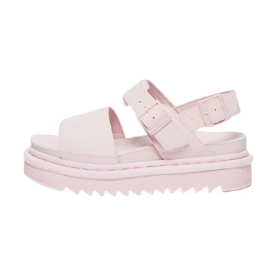 (W) Dr. Martens Leather 'Fashion Thick Sole Pink Sandal'