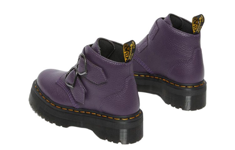 (W) Dr. Martens Leather Boots 'Heart Buckle Purple' 圖 5