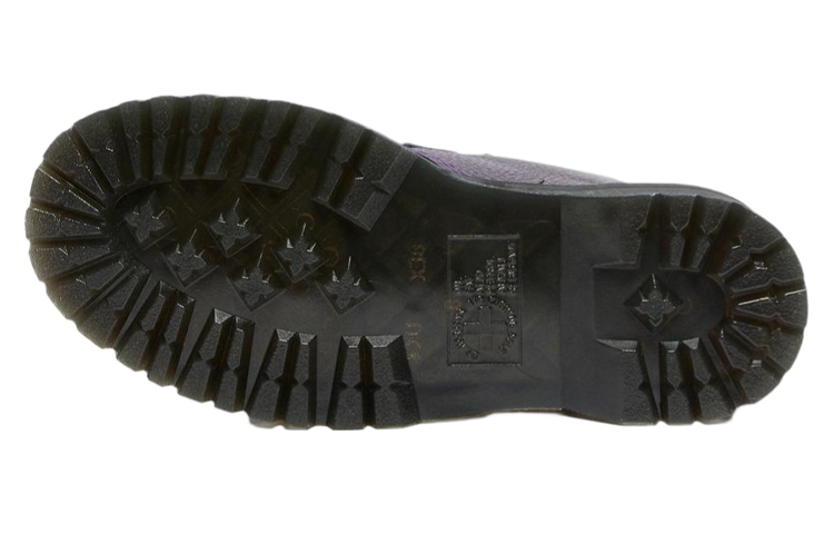 (W) Dr. Martens Leather Boots 'Heart Buckle Purple' 圖 6