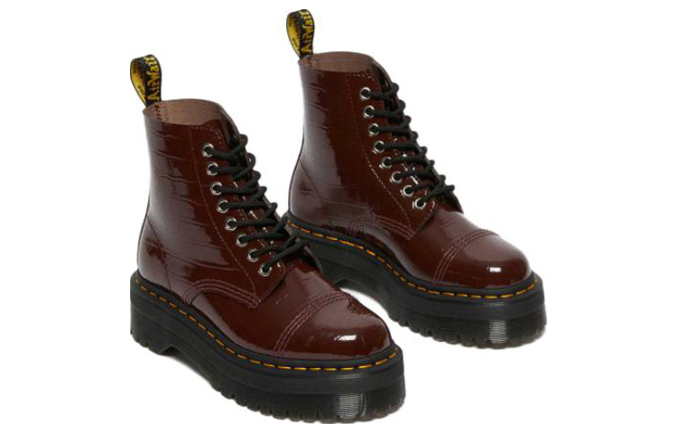 (W) Dr. Martens Leather CMFT Fashion Mid-Cut Boot 'Red Brown' 圖 2