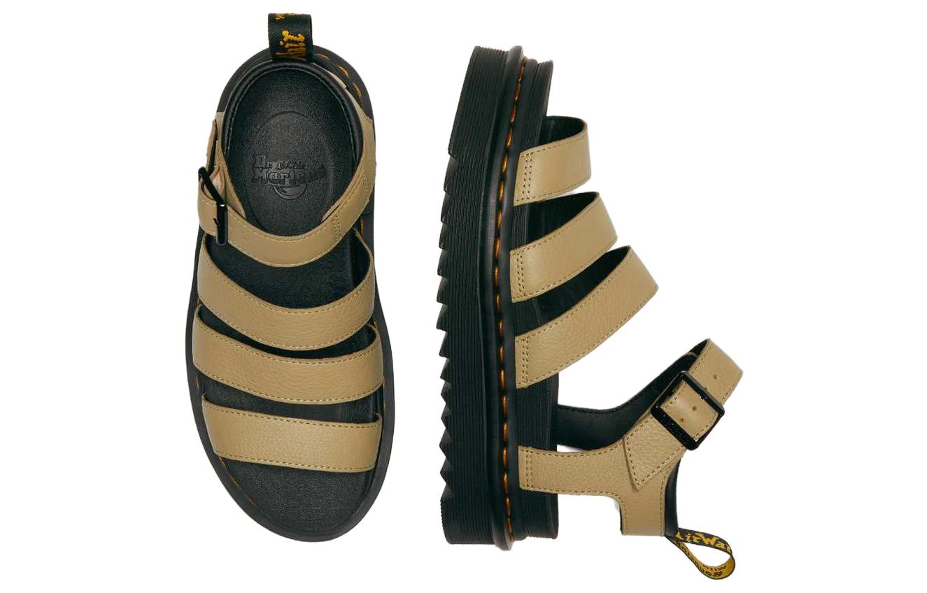 (W) Dr. Martens Leather CMFT Thick Sole Fashion Slide 'Brown' 圖 5