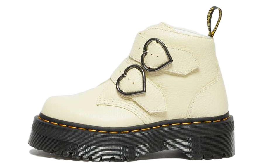 (Women) Dr. Martens Leather Fashion Platform Ankle Boot 'Cream Yellow' 27347282