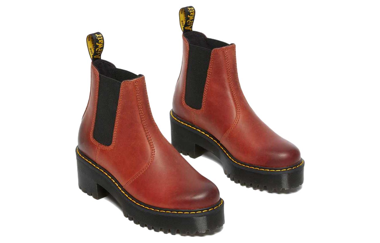 Lookbook (Women) Dr. Martens Leather Fashion Platform Chelsea Boot 'Red' 27367283