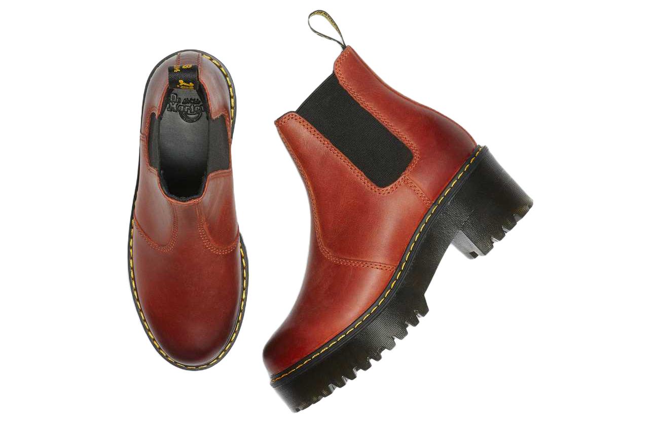 Shop (Women) Dr. Martens Leather Fashion Platform Chelsea Boot 'Red' 27367283