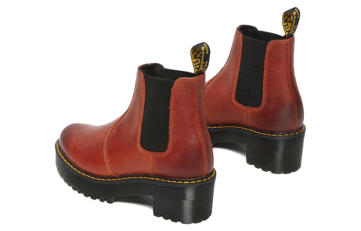 Purchase (Women) Dr. Martens Leather Fashion Platform Chelsea Boot 'Red' 27367283