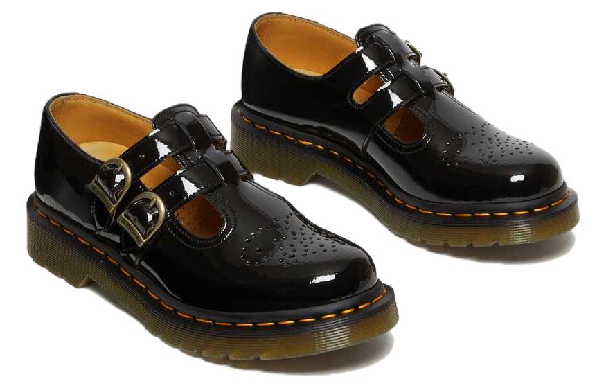 Lookbook (W) Dr. Martens de Cuero Planos 'Hebilla Ajustable Negra' 12916002