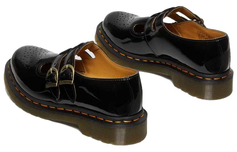 Shop (W) Dr. Martens de Cuero Planos 'Hebilla Ajustable Negra' 12916002