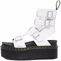 (Women) Dr. Martens Leather Flatform Gladiator 'White' 27354100 (Women) Dr. Martens Leather Flatform Gladiator 'White' 27354100