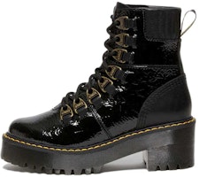 (Women) Dr. Martens Leather Mid-Top 'Distressed Patent Black' 27707001 (Women) Dr. Martens Leather Mid-Top 'Distressed Patent Black' 27707001