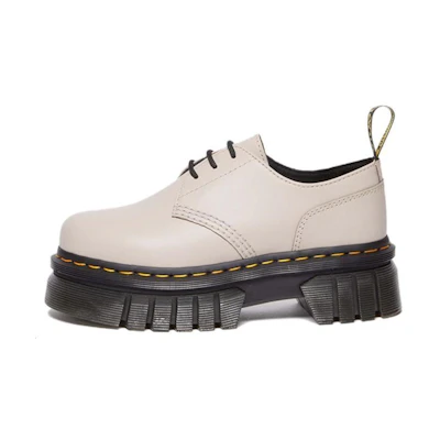 (W) Dr. Martens Audrick Nappa Lux Leather Platform Shoes 'Vintage Taupe'