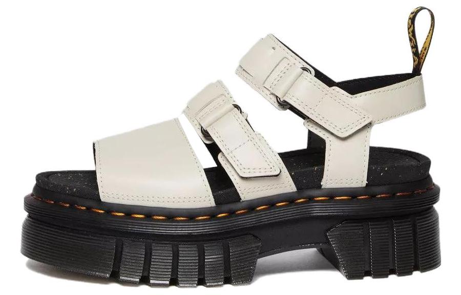 Dr. Martens Ricki Nappa Lux Leather 3-Strap Platform Sandals 'White'