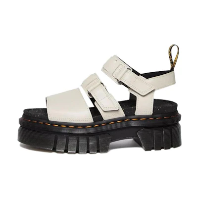 Dr. Martens Ricki Nappa Lux Leather 3-Strap Platform Sandals 'White'