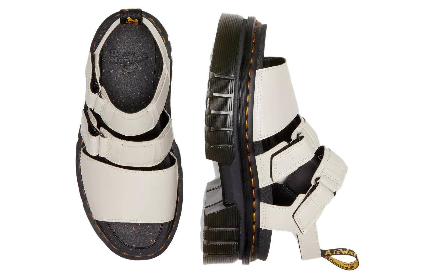 Dr. Martens Ricki Nappa Lux Leather 3-Strap Platform Sandals 'White' 圖 4