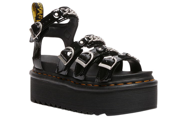(W) Dr. Martens Leather Platform Sandal 'Black CMFT' 圖 3