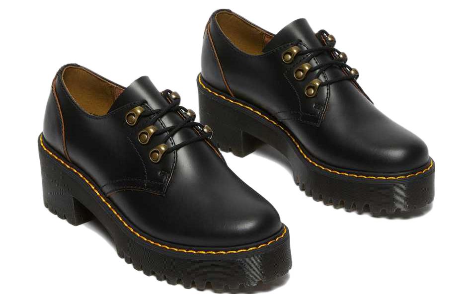 Shop (W) Dr. Martens Cuir Rétro Confort Semelle Épaisse ''Noir'' 27368001